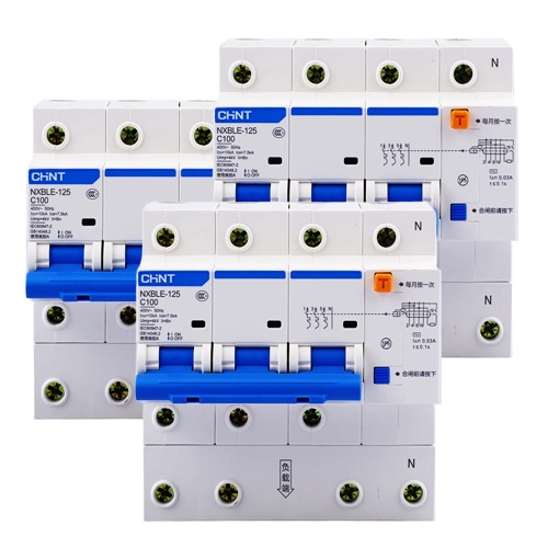 RCBO Chint NXBLE-125 4P D80 75mA